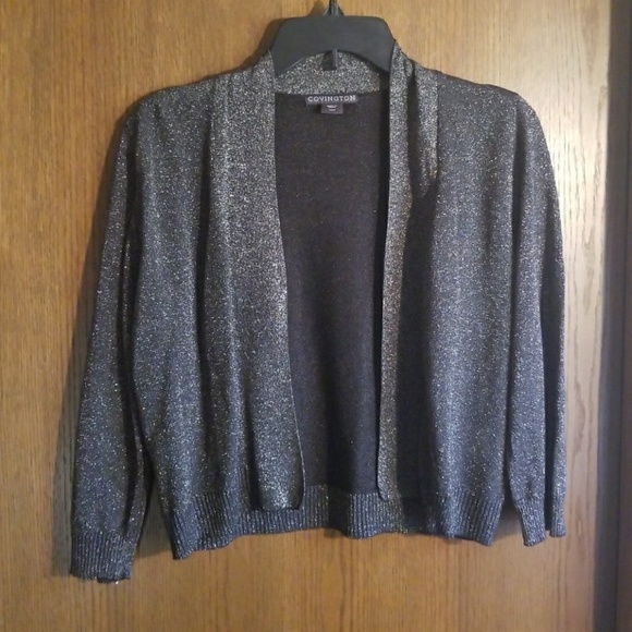 Black Metallic Silver Shrug 